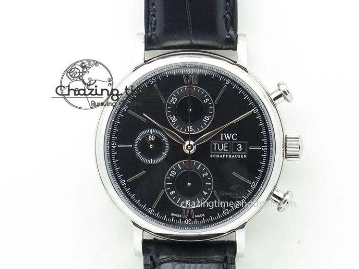 MIROTIME 0422 Comfortable Pilot Chrono IW388003 Real Ceramic ZF 1:1 Best Edition On Black Nylon Strap A 7322